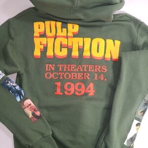 Pulp Fiction Hoodie 2019 Miramax Movie Promo Green Size S Graphic Sweatshirt GUC